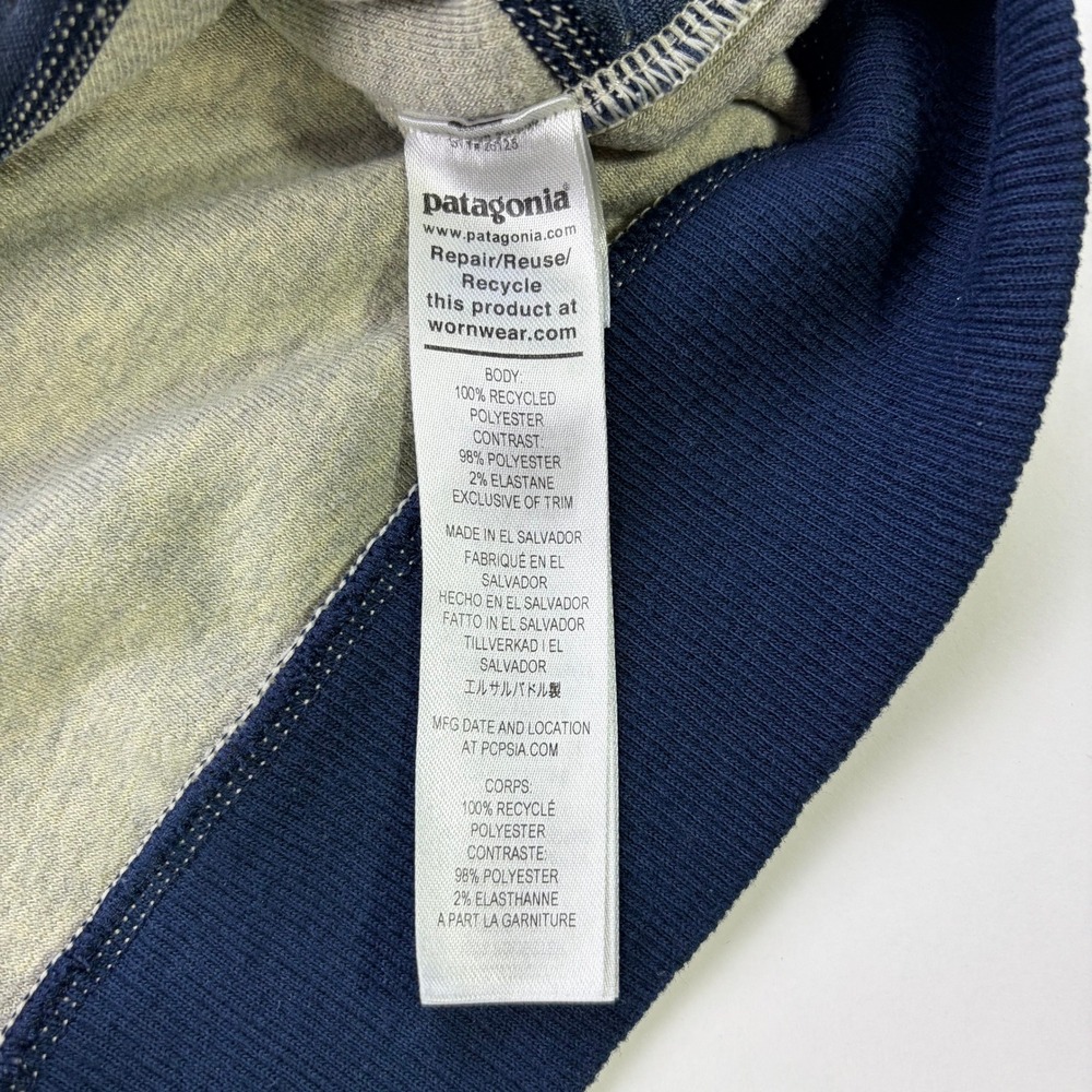 Patagonia Retro Pile Fleece Jacket Mens Medium Oatmeal Navy Full Zip STY26125 - Picture 7 of 11